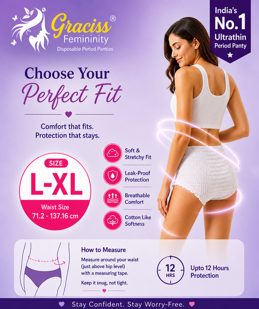 PERIOD PANTY-DISPOSABLE (L-XL SIZE) 4+1 FREE
