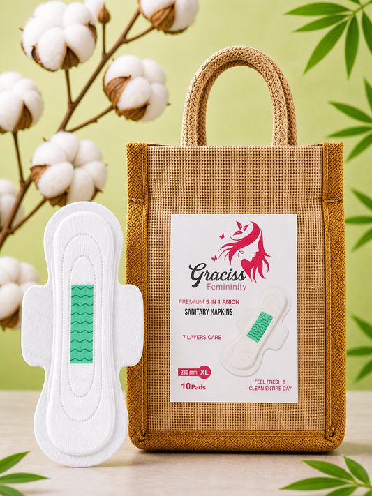 GRACISS ANION SANITARY NAPKIN XLSIZE 280MM -(6PADS/10PADS/20PADS)