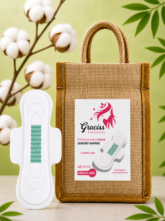 GRACISS ANION SANITARY NAPKIN XXLSIZE 320MM -(6PADS/10PADS/20PADS)