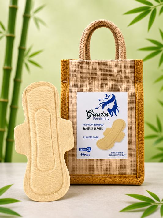 GRACISS BAMBOO SANITARY NAPKIN XLSIZE 280MM(10 PIECES/20PIECES/30PIECES)