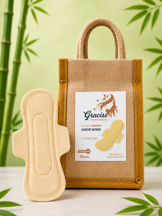 GRACISS BAMBOO SANITARY NAPKIN  XXL SIZE -330 MM (10 PIECES/20PIECES/30PIECES)
